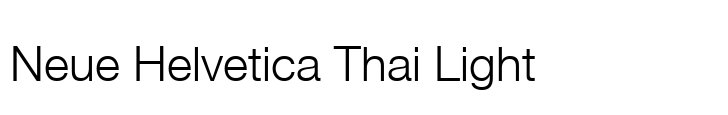 Neue Helvetica Thai Light
